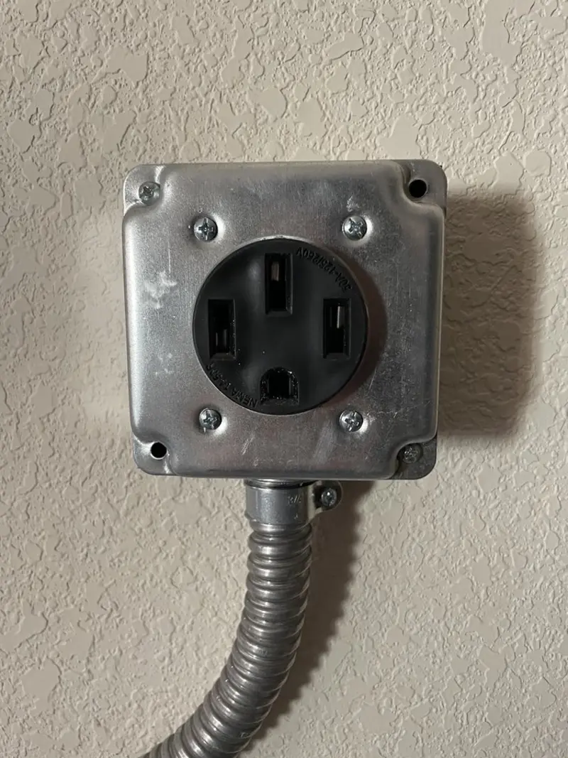 NEMA 14-50 outlet installed for Electrical Panel Upgrade in Hilltop